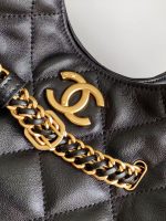 Chanel-Style Hobo Bag – Quilted Leather with Gold-Tone Chain & CC Logo - 图片 4