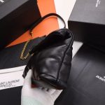 Saint Laurent-Style Tote Bag – Burgundy Quilted Leather with Metallic YSL Logo & Dual Handles – Designer-Inspired Work & Travel Bag for Women - 图片 5