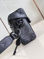 Louis Vuitton-Style Trunk Mini Bag – Black Monogram Leather with All-Black Hardware & Signature Lock Design (M11743) - 图片 4