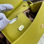 Dolce & Gabbana-Style Mini Flap Bag – Saffiano Leather with Gold-Tone Logo Plate (8 Colors Available) - 图片 4