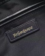Saint Laurent-Style Tote Bag – Burgundy Quilted Leather with Metallic YSL Logo & Dual Handles – Designer-Inspired Work & Travel Bag for Women - 图片 4