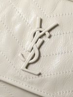 Saint Laurent-Style Tote Bag – Burgundy Quilted Leather with Metallic YSL Logo & Dual Handles – Designer-Inspired Work & Travel Bag for Women - 图片 5