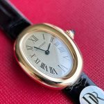 Cartier Ballon Bleu – Women's 18K Yellow Gold Watch with White Dial, Roman Numerals, and Black Alligator Strap