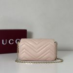 Gucci-Style Marmont Mini Shoulder Bag – Caramel Quilted Leather with Silver-Tone Double G Buckle & Chain Strap - 图片 3