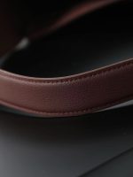 Saint Laurent-Style Tote Bag – Burgundy Quilted Leather with Metallic YSL Logo & Dual Handles – Designer-Inspired Work & Travel Bag for Women - 图片 3