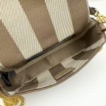 Fendi-Style Mini Bag – Brown FF Monogram Canvas with Gold-Tone Chain Strap, Iconic FF Lock Clasp & Top Handle - 图片 3