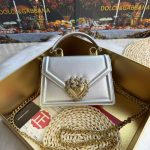 Dolce & Gabbana-Style Mini Heart Clasp Bag – Embellished Heart Lock with Chain Strap - 图片 8