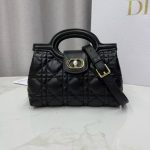 Dior Lady Dior Mini Bag – Quilted Leather, Gold-Tone Hardware, CD Clasp, Designer Tote with Removable Chain Strap