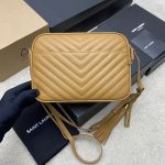 Saint Laurent-Style Tote Bag – Burgundy Quilted Leather with Metallic YSL Logo & Dual Handles – Designer-Inspired Work & Travel Bag for Women - 图片 5