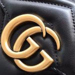 Gucci-Style Marmont Mini Bag – Black Quilted Leather with Gold-Tone GG Logo & Chain Strap - 图片 3
