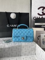 Chanel-Style Classic Flap Bag – Quilted Leather with Gold-Tone Chain & CC Log (4 Colors Available) - 图片 6