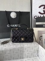 Chanel-Style Classic Flap Bag – Quilted Leather with Gold-Tone Chain & CC Log (4 Colors Available) - 图片 4