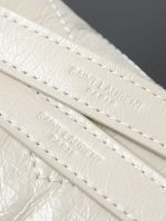 Saint Laurent-Style Tote Bag – Burgundy Quilted Leather with Metallic YSL Logo & Dual Handles – Designer-Inspired Work & Travel Bag for Women - 图片 3