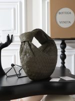 Bottega Veneta Olive Green Intrecciato Knot Bag – Iconic Weave, Artistic Handle, Leather Hobo, Designer Handbag - 图片 2