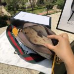 Gucci-Style Ophidia Mini Camera Bag – Beige GG Monogram Canvas with Red & Green Web Strap, Metal Logo Badge & Adjustable Shoulder Strap - 图片 4