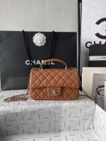 Chanel-Style Classic Flap Bag – Quilted Leather with Gold-Tone Chain & CC Log (4 Colors Available) - 图片 3