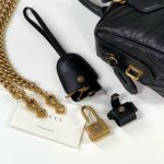 Gucci-Style Marmont Mini Bag – Black Quilted Leather with Gold-Tone GG Logo & Chain Strap - 图片 11