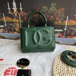 Dolce & Gabbana-Style Mini DG Logo Bag – 3D Embossed Leather with Top Handle