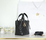 Dior Mini Lady Dior Bag – Quilted Leather, Iconic Logo Charm, Structured Silhouette, Designer Tote with Top Handle - 图片 3