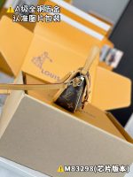 Louis Vuitton-Style Pochette Mini Bag – Monogram Canvas with Yellow Leather Trim & A-Grade Full-Metal Hardware - 图片 4