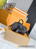 Louis Vuitton-Style Pochette Mini Bag – Monogram Canvas with Yellow Leather Trim & A-Grade Full-Metal Hardware - 图片 3