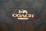 COACH Signature Hobo Bag – Dark Gray Monogram Leather, Curved Silhouette, Gold-Tone Hardware, Designer Shoulder Bag - 图片 3