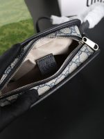 Gucci-Style Camera Bag – Black & White GG Monogram Canvas with Leather Trim & Oval Logo Patch - 图片 2