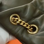 Saint Laurent-Style Tote Bag – Burgundy Quilted Leather with Metallic YSL Logo & Dual Handles – Designer-Inspired Work & Travel Bag for Women - 图片 3