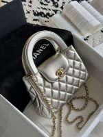 Chanel-Style Mini Flap Bag Collection – Quilted Leather with Gold-Tone Chain & Top Handle in Multiple Colors - 图片 2