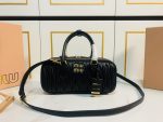 Miu Miu-Style Mini Dome Bag – Iconic Metal Strap Detail, Embossed Logo, Premium Leather Handbag with Detachable Shoulder Strap - 图片 2