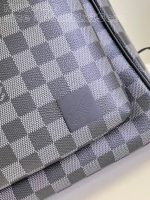 Louis Vuitton-Style Damier Graphite Backpack – Grey Checkerboard Canvas with Premium Hardware & Multi-Compartment Design - 图片 5