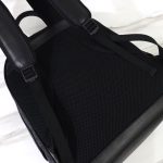 Gucci-Style GG Supreme Backpack – Dark Blue & Black Monogram Canvas with Leather Trim & Oval Logo Patch - 图片 2