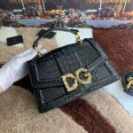 Dolce & Gabbana-Style Crocodile-Embossed Flap Bag – Metallic DG Logo Clasp (4 Colors Available) - 图片 4
