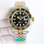 Rolex GMT-Master II Replica Watch – Two-Tone Steel & Rose Gold, Black Dial with Brown/Black Ceramica Bezel - 图片 7
