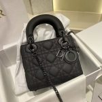 Dior Mini Lady Dior Bag – Quilted Leather, Iconic Ring Handle, Chain Strap, Designer Tote with Structured Silhouette