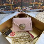 Dolce & Gabbana-Style Mini Heart Clasp Bag – Embellished Heart Lock with Chain Strap - 图片 4