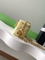 Chanel-Style Mini Box Bag – Quilted Caviar Leather with Gold-Tone Chain & CC Logo (6 Colors Available) - 图片 2