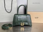 Balenciaga Mini City Bag – Crocodile-Embossed Leather, Multi-Color Options, Iconic "B" Clasp, Designer Handbag