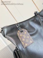 Louis Vuitton-Style Keepall Mini Bag – Black Monogram Canvas with Full-Metal Hardware - 图片 2