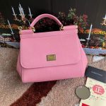 Dolce & Gabbana-Style Mini Flap Bag – Saffiano Leather with Gold-Tone Logo Plate (8 Colors Available)