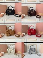 Miu Miu-Style Quilted Mini Bag – Iconic Diamond Stitching, Metallic Logo Detail, Designer Handbag with Detachable Strap in Multiple Colors - 图片 2