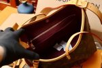 Louis Vuitton-Style Neverfull Tote Bag – Brown Monogram Canvas with Tan Leather Trim & Removable Shoulder Strap - 图片 2