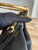 Celine-Style Hobo Bag – Iconic Gold Ring Handle, Soft Leather, Designer Shoulder Bag with Detachable Strap - 图片 3