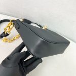 Prada-Style Leather & Nylon Tote Handbag – Minimalist Top Handle Bag with Triangular Logo – Designer-Inspired Shoulder Bag for Women - 图片 2