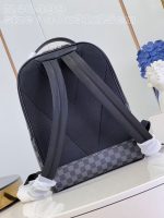 Louis Vuitton-Style Damier Graphite Backpack – Grey Checkerboard Canvas with Premium Hardware & Multi-Compartment Design - 图片 4