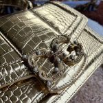 Dolce & Gabbana-Style Crocodile-Embossed Flap Bag – Metallic DG Logo Clasp (4 Colors Available) - 图片 3