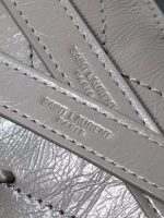 Saint Laurent-Style Tote Bag – Burgundy Quilted Leather with Metallic YSL Logo & Dual Handles – Designer-Inspired Work & Travel Bag for Women - 图片 2