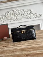 Loro Piana-Style Mini Box Bag – Premium Pebbled Leather, Iconic Lock Clasp, Designer Handbag with Detachable Strap in Multiple Colors