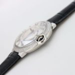 Cartier Ballon Bleu – Women's White Gold Watch with Diamond Bezel, Silver Dial, and Black Alligator Strap - 图片 9