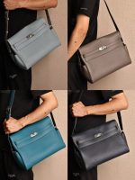 Hermès Mini Kelly 20 Bag – Men’s Edition, Crossbody Design, Togo Leather, Silver Hardware, Elegant Everyday Accessory - 图片 2